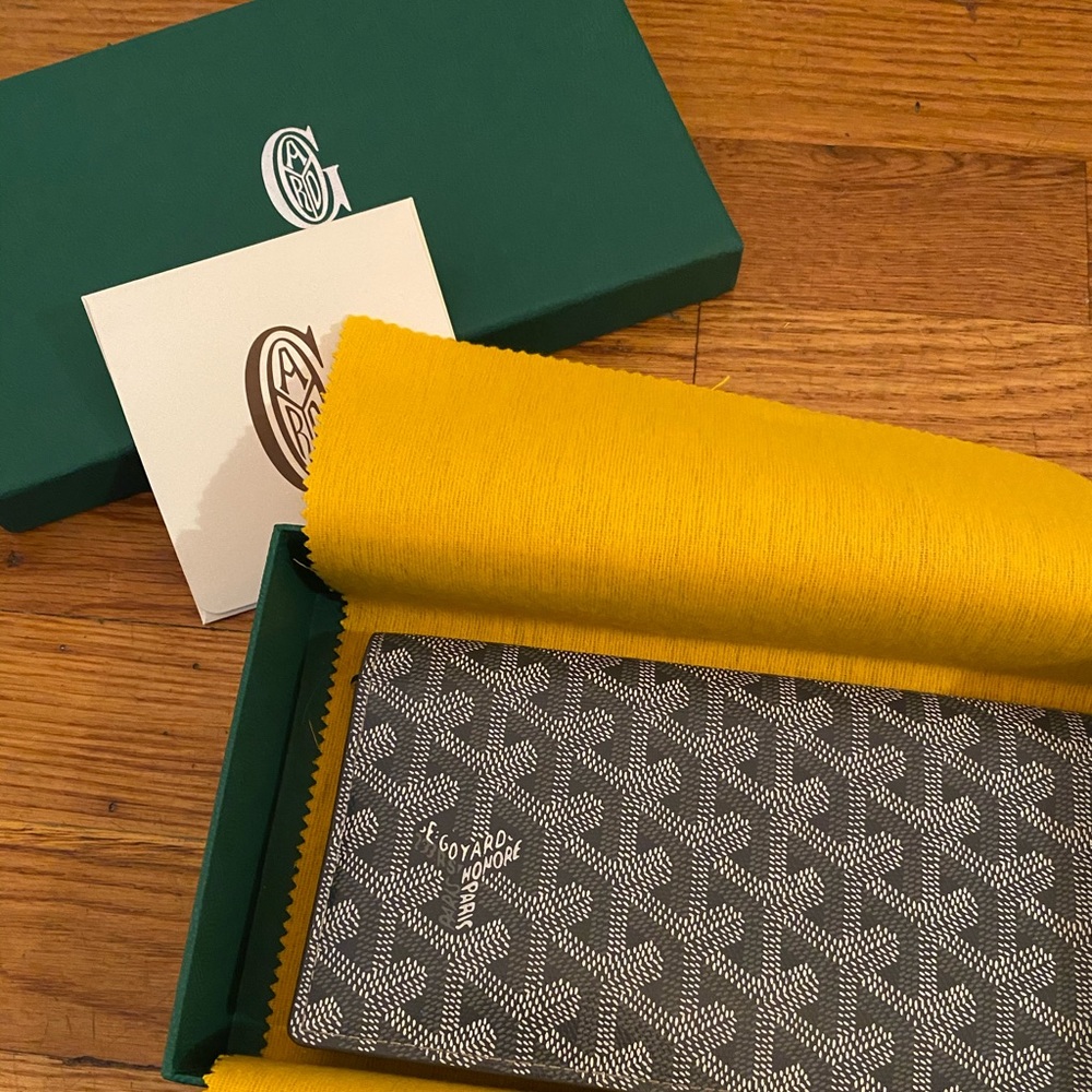 Goyard Richelieu Wallet // Grey Coated Canvas